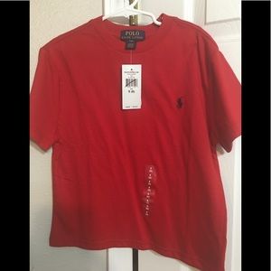 Polo t shirt red size 8